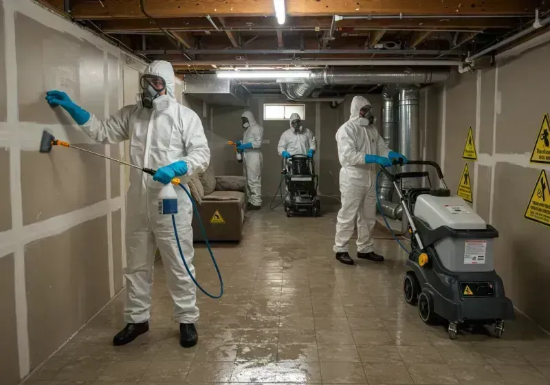 Basement Moisture Removal and Structural Drying process in Fayette County, IN